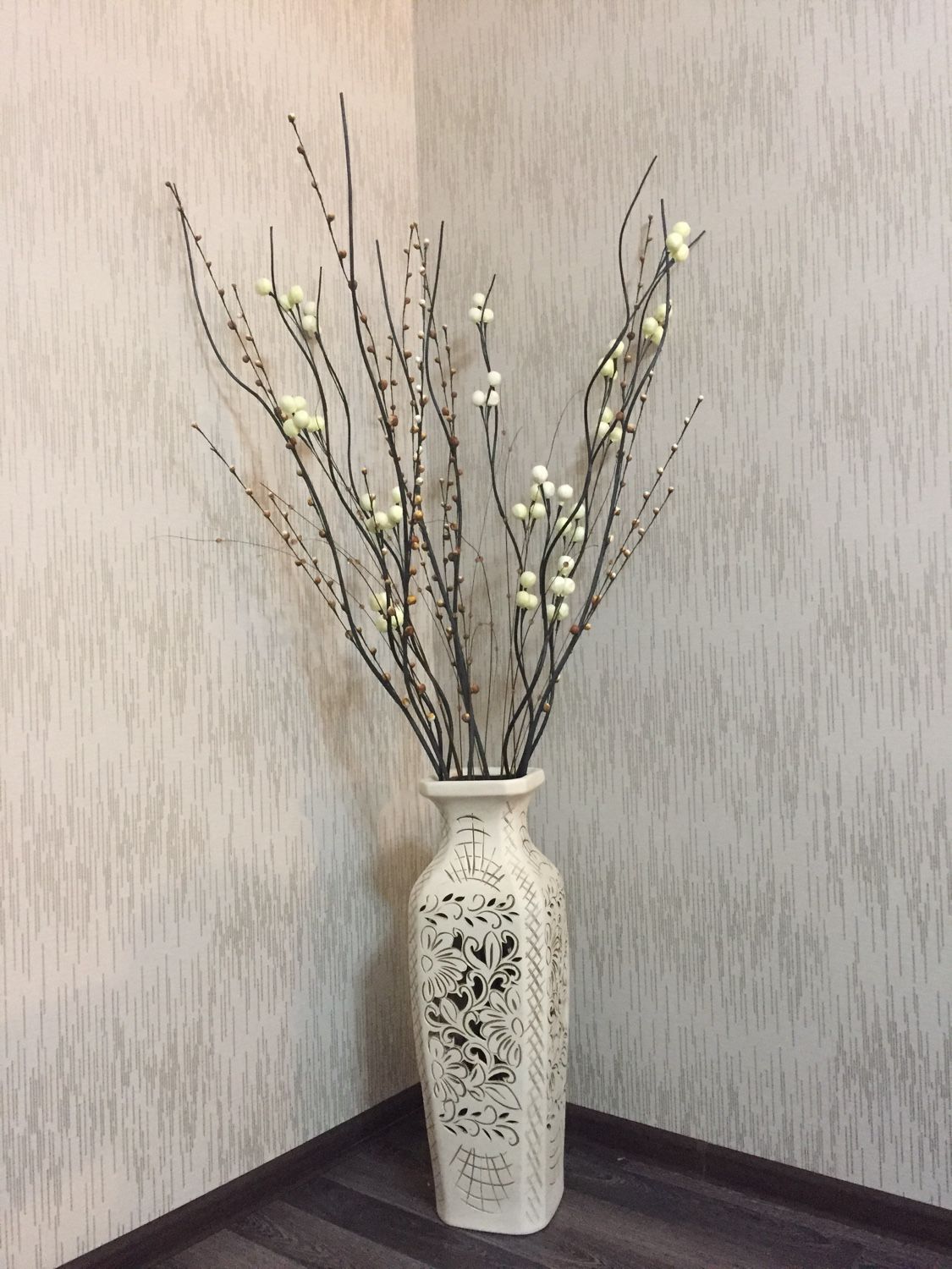 Декоративные ветки для напольной вазы своими руками