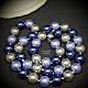 Beads pearl blue, purple, gold. Beads2. Selberiya shop. My Livemaster. Фото №4
