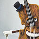 felt toy: The double bass is dancing for You. Felted Toy. Prazukina_Dream. My Livemaster. Фото №5
