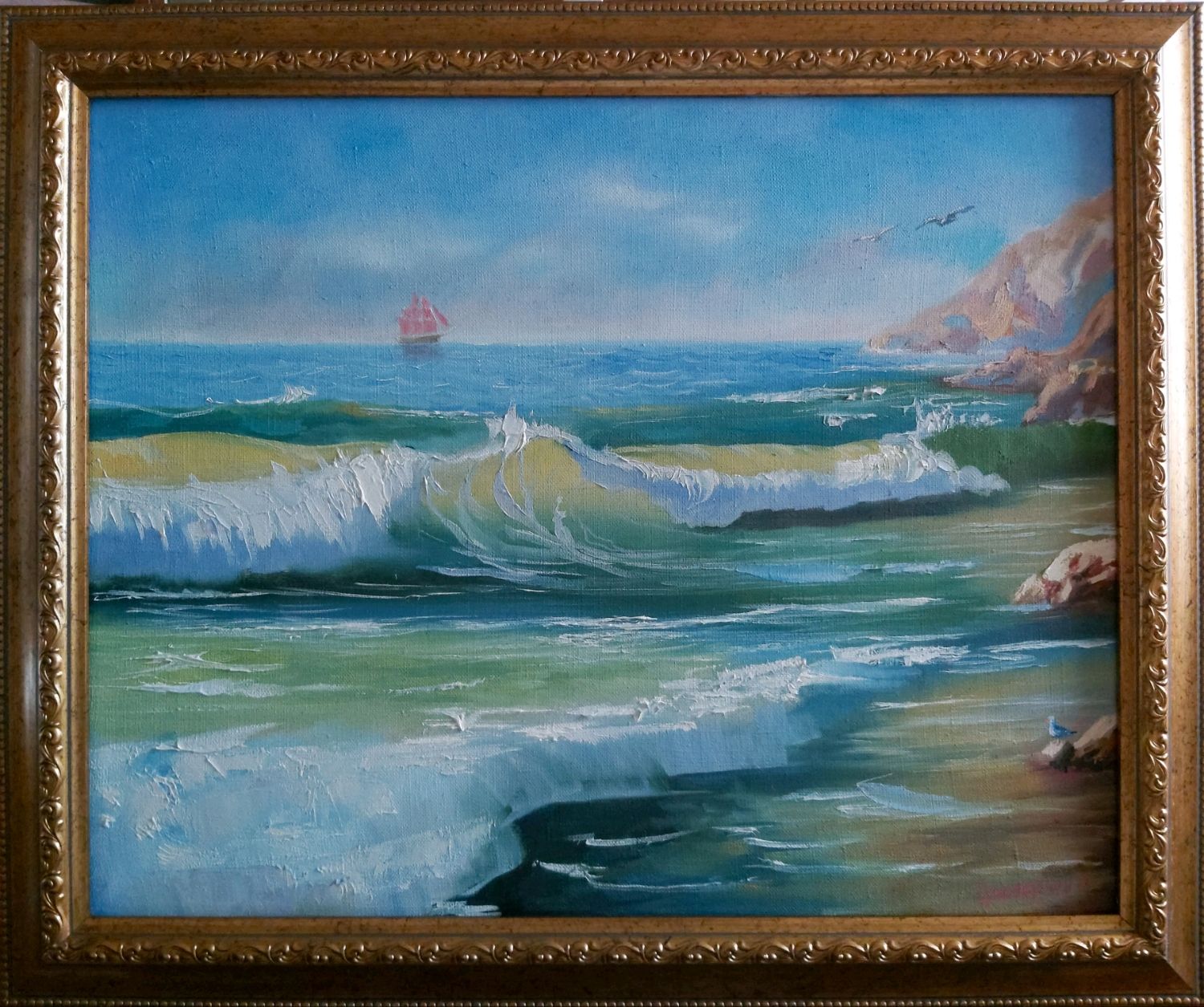 Картина маслом Море эмоций (За мечтой) купить в интернет-магазине ...