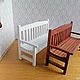 Миниатюрная скамейка для кукольного домика масштаб 1 к 12. Мебель для кукол. Minidom.irina. Ярмарка Мастеров.  Фото №5