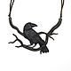 Choker of leather 'the Raven', Necklace, Moscow,  Фото №1