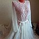 Elegant dress 'snow Queen-3' handmade. Dresses. hand knitting from Galina Akhmedova. My Livemaster. Фото №4