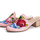 Exclusive shoes handmade embroidered beads, Mules, Moscow,  Фото №1