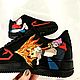 Кастомизация Nike AIR Fors Чёрные "Магическая битва"Сукуна. Кроссовки. Надежда Ларионова. Ярмарка Мастеров.  Фото №4