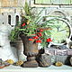 Vase aged from concrete Antique chic rusty. Flowerpots are garden. Decor concrete Azov Garden. My Livemaster. Фото №5
