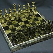 Активный отдых и развлечения handmade. Livemaster - original item Chess made of natural stone serpentine.Handmade work! Case!. Handmade.