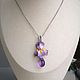 Заказать Подвеска кулон цветок ирис лэмпворк lampwork. Украшения (BijouByKatie). Ярмарка Мастеров. . Кулон Фото №3
