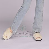 Обувь ручной работы handmade. Livemaster - original item Mouton outdoor slippers with cross harnesses. Handmade.