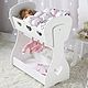 Crib cradle for dolls with dressing room. Doll furniture wooden. Doll furniture. Ludmila Omland. Online shopping on My Livemaster.  Фото №2