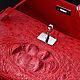 Сумка женская из кожи крокодила IMA0821R1. Сумка через плечо. CrocShop товары из экзотической кожи. Ярмарка Мастеров.  Фото №12
