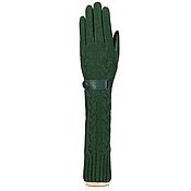 Винтаж handmade. Livemaster - original item Size 7. Winter gloves made of genuine green leather and knitwear. Handmade.