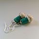 Silver earrings with turquoise and howlite 'Aquafresh'. Earrings. Ludmila-Stones (Ludmila-Stones). My Livemaster. Фото №5