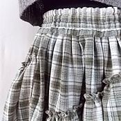 Одежда handmade. Livemaster - original item Long skirt olive large plaid, Bohemian.. Handmade.
