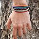 A leather bracelet with Rainbow stripes, Bead bracelet, Ulyanovsk,  Фото №1