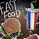 Роспись стен в кафе. Fast food. Картины. Мария Байкова. Ярмарка Мастеров.  Фото №5