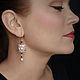 Заказать Длинные серьги с белым жемчугом и розовыми кристаллами Swarovski. Птицына Маргарита. Ярмарка Мастеров. . Серьги классические Фото №3