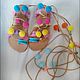 Декорированные кожаные сандалии с помпонами. Сандалии. Milannasandals. Интернет-магазин Ярмарка Мастеров.  Фото №2