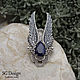 Ring, silver angel Sapphire for Alexandra. Rings. Shard Noir - handmade jewelry. Online shopping on My Livemaster.  Фото №2