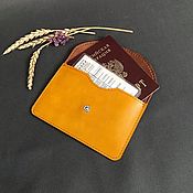 Сумки и аксессуары handmade. Livemaster - original item Holder for documents made of genuine leather. Handmade.