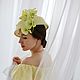 Эксклюзивная шляпка с веточкой орхидеи. Шляпы. Наталья Прокофьева. Ярмарка Мастеров.  Фото №5