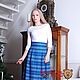 Skirt Russian style 'Arepa' blue. Skirts. Slavyanskie uzory. Online shopping on My Livemaster.  Фото №2