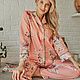 pajamas: Women's Cotton pajamas with pants and a Peach Shirt, Pyjamas, Moscow,  Фото №1