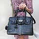 Сумка из питона в стиле кинозвезды Grey Posh. Классическая сумка. Nata_l_y (lovefromocean). Интернет-магазин Ярмарка Мастеров.  Фото №2