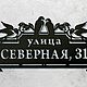 Табличка адресная из металла "Притяжение", Таблички, Иваново,  Фото №1
