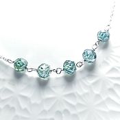 Украшения handmade. Livemaster - original item Blue diamond chain. Handmade.