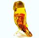 Interior sculpture of colored glass Owl Honey Toffee. Figurines. In Glass. Online shopping on My Livemaster.  Фото №2