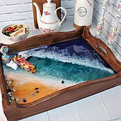 Для дома и интерьера handmade. Livemaster - original item Large tray made of wood and epoxy resin.. Handmade.