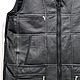 Leather men's vest made of sheepskin fur with a zipper. Mens vests. kupimeh. My Livemaster. Фото №4