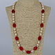 Order Necklace of natural pink pearls and carnelian 'Jacqueline'. Magic box. Livemaster. . Necklace Фото №3