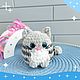 Игрушка вязаный кот, плюшевые игрушки,серый котик, Амигуруми куклы и игрушки, Санкт-Петербург,  Фото №1