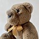 Игрушка из натурального меха Медведь Ретро, коричневый цвет, 25 см. Мягкие игрушки. Мастерская OnlyFur. Ярмарка Мастеров.  Фото №4