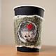 Capholder 'hedgehog with apple'. Coffee holder. Nastakannik, Water Glasses, Kemerovo,  Фото №1