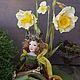 Author's interior doll with daffodils, Interior doll, Moscow,  Фото №1