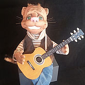 Куклы и игрушки handmade. Livemaster - original item Cat Guitarist. Handmade.