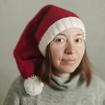 Шапка Санты женская с помпоном Шапка буратинка Шапка новогодняя. . Аксессуары ручной работы - Ярмарка Мастеров Аксессуары ручной работы. Ярмарка Мастеров - ручная работа Шапка Санты женская с помпоном Шапка буратинка Шапка новогодняя. Handmade.