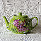 Ceramic teapot with painted 'Kipany tea', Teapots & Kettles, ,  Фото №1