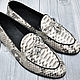 Loafers made of genuine python leather, in natural color. Loafers. SHOES&BAGS. My Livemaster. Фото №5