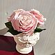  Букет роз в вазе из холодного фарфора, Элементы интерьера, Сосновый Бор,  Фото №1