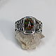 Silver ring with black opal 'Svarog', Ring, Moscow,  Фото №1
