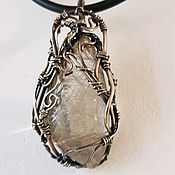 Украшения handmade. Livemaster - original item Pendant with rutile quartz. Handmade.