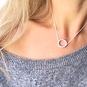 Украшения handmade. Livemaster - original item Choker Circle necklace minimalist stylish decoration to all. Handmade.