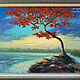 Пейзаж с деревом картина Рыжие кудри. Картины. Арт художник Сафин Виталий. Ярмарка Мастеров.  Фото №5