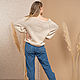 Order Beige sweater with a dropped shoulder. SHAPAR - knitting clothes. Livemaster. . Sweaters Фото №3
