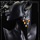 Pendientes de la 'flor de Fuego' con koshachim ojo y la cornalina. Earrings. Author studio Kamelya - Polina. Ярмарка Мастеров.  Фото №5