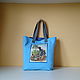 Beach Bag Blue Fabric Bag Textile Bag with Applique. Beach bag. mechty-o-lete. My Livemaster. Фото №6